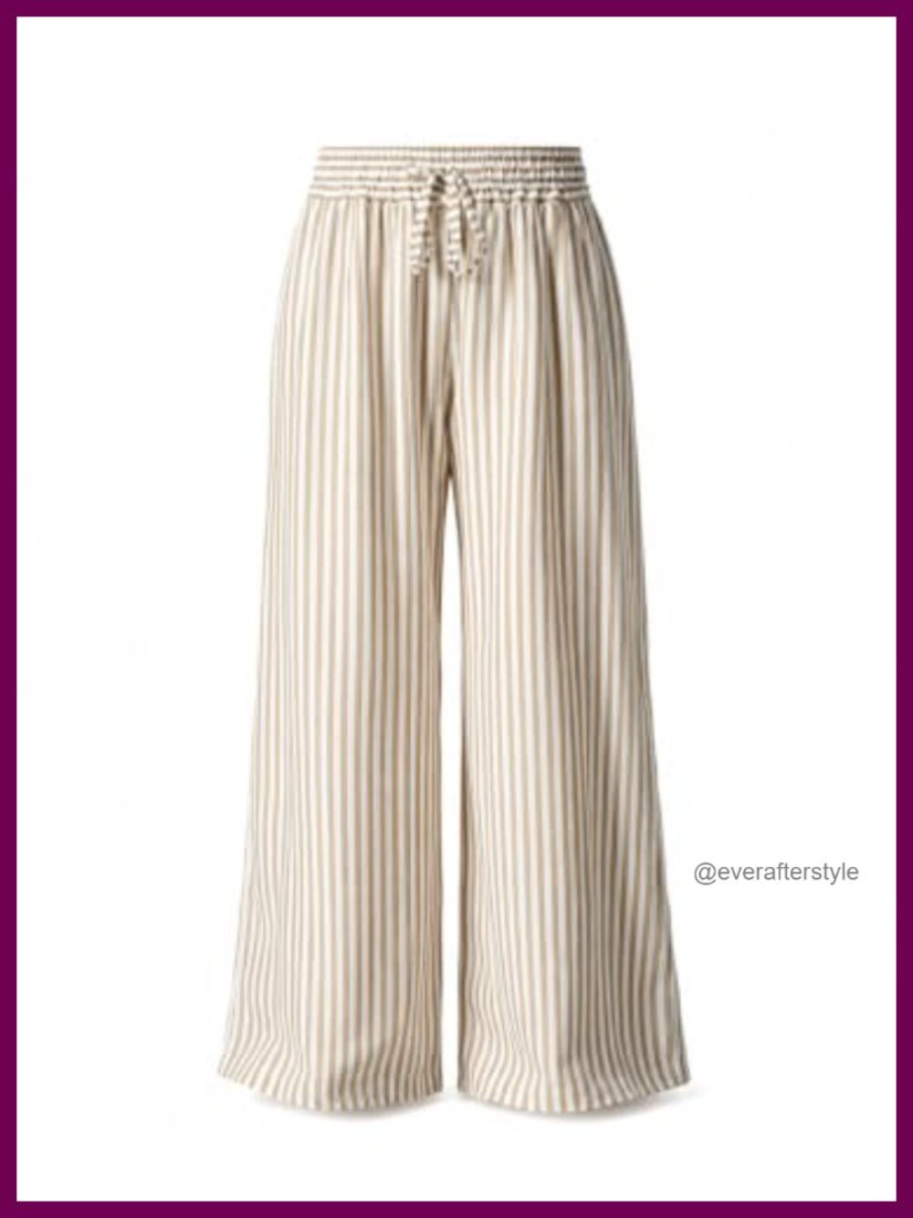 Drawstring Elastic Waist Wide Leg Palazzo Pants with Pockets